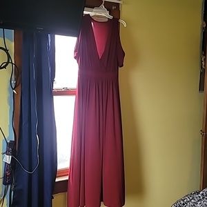 Burgundy dress